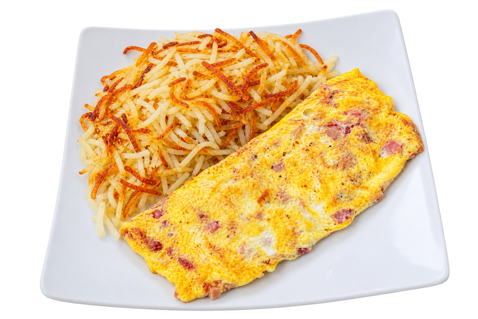 Corned Beef Hash and Cheese Omelet
